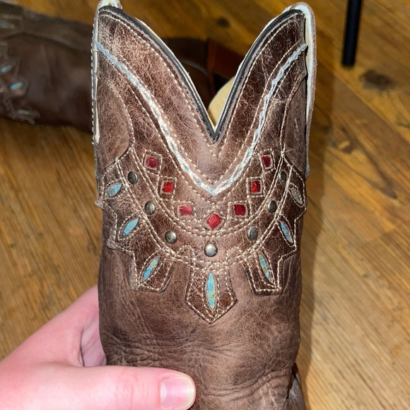 Tony Lama Womens Chocolate Rancho Western Boots - Picture 4 of 6